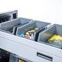 5x Plastic Bins & Rubber Matting 1170mm (to fit 1250mm racking)