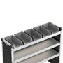 5x Plastic Bins & Rubber Matting 1170mm (to fit 1250mm racking)