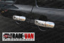 ford transit custom door handle covers set in Polished Chrome look stainless steel. Great upgrade and custom Van Accessory online from Trade Van Accessories.