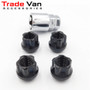 Locking Wheel Nuts M14 x 1.5mm Set of 4 Black