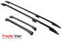 Peugeot Expert 2017+ L3 LWB | Roof Rail and Lockable Atlas V1 2 Bar Cross Bar Rack Set | Black
