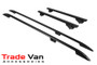 Vauxhall Vivaro LWB Roof Rail and Lockable Cross Bar Rack Set Black 2001-13