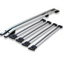 VW Caddy Maxi 2004-20 LWB Roof Rail and 4 Cross Bar Rack Set Silver