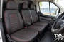 Ford Custom Premium Seat Covers 2013-2023 Black with Red Stitching 