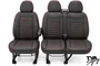 Ford Custom Premium Seat Covers 2023+ Black with Red Stitching 