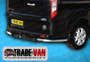 Our Ford Transit Custom rear corner bars really upgrade your Ford Custom, These polished stainless steel corners will fit all models including Tourneo Custom, Cab-in-Van, Kombi van. Buy all your van accessories online at Trade Van Accessories.