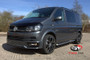 Our Volkswagen T5 Transporter, Caravelle, Shuttle TX3 Sahara roof rails and roof rack accessories really upgrade your VW T5 van. These black anodised aluminium roof rails will fit all T5 transporter models including T5 Transporter, Caravelle, Double Cab, Kombi & Shuttle. Buy all your Van accessories online at Trade Van Accessories.