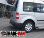 VW Caddy Side Steps Rear Steps Side Bars Rear Bars for VW Volkswagen Vans at Trade Van Accessories. Super Anodised Aluminium Construction fitted by many VW Dealers