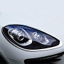 Chrome Porsche Macan front head light covers