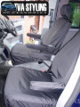 VW T5 Transporter Seat Covers 2010 on Front Seats SET1 BLACK