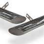 Ford Transit Custom SWB Stainless Steel Side Bars Slash Cut Steel Tube 76mm