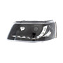 VW T5 Transporter Black LED DRL Headlights for 2003-2009 model