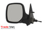 Wing Mirror / Door Mirror - Electric adjustment - Non-Heated Glass - Black - Textured / Citroen Berlingo, Peugeot Partner / Rifter, Vauxhall Combo