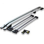 VW T5 T6 Transporter LWB Roof Rail and Cross Bar Rack Set Silver with load stops