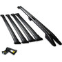 Renault Trafic LWB Roof Rail and 4 Cross Bar Rack Set Black with load stops 2001-13