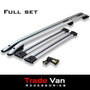 Nissan Primastar SWB Roof Rail and Cross Bar Rack Set Silver with load stops 2001-13