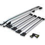 Renault Trafic SWB Roof Rail and 4 Cross Bar Rack Set Silver with load stops 2001-13