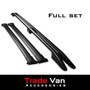 VW Caddy 2020+ SWB Roof Rail and Cross Bar Rack Set Black with load stops