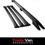 Ford Transit Custom SWB Roof Rail and 3 Cross Bar Rack Set Black with load stops 2012+