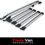 Ford Transit Connect 2014-19 SWB Roof Rail and Cross Bar Rack Set Silver with load stops