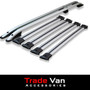 Nissan Primastar LWB Roof Rail and 4 Cross Bar Rack Set Silver with load stops 2001-13