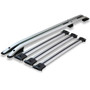 Renault Trafic LWB Roof Rail and 3 Cross Bar Rack Set Silver with load stops 2001-13