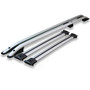 VW T5 T6 Transporter LWB Roof Rail and Cross Bar Rack Set Silver with load stops