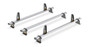 Peugeot Boxer 1994-2006 L1,L2,L3 H1, H2 | Van Guard 3 x ULTI Bar+ Roof Rack Van Guard VG245-3 3 x ULTI Bar+