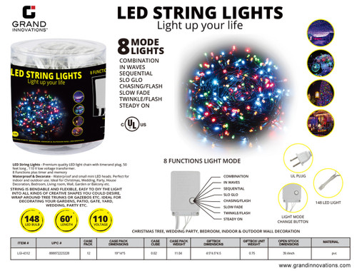 GRAND INNOVATIONS 148 LED BULBS WITH CONTROLLER