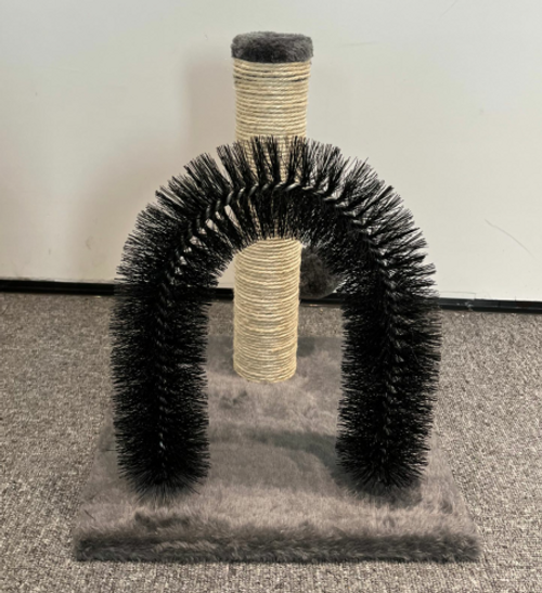 CAT ARCH GROOMING BRUSH WITH SCRATCHING POST
