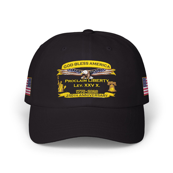 God Bless America 250th Anniversary Embroidered Baseball Cap