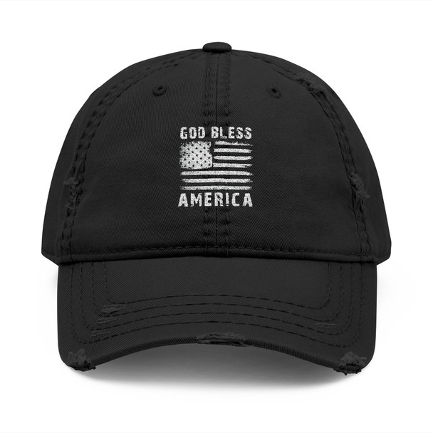 Distressed Dad Hat with Embroidered 'God Bless America' | Vintage Style Cap, Perfect for Patriotic Celebrations, Casual Wear, Outdoor [...]