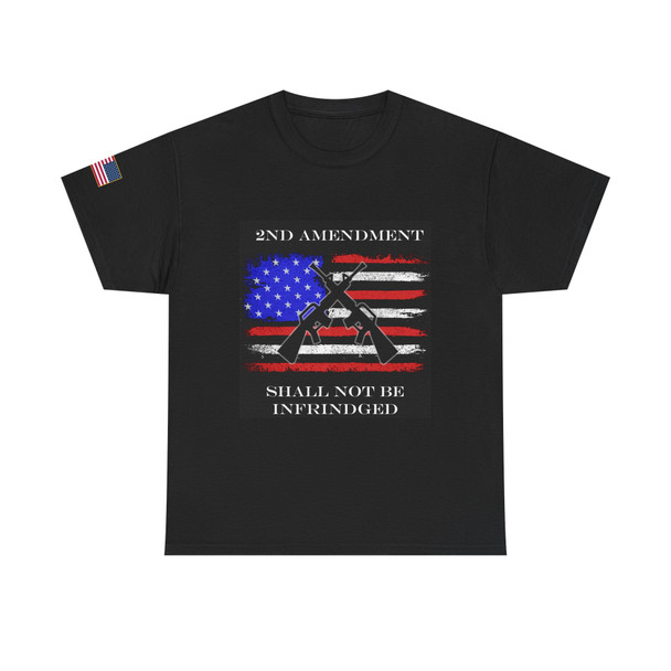 2nd Amend Shall Not Be Infringed. Heavy Cotton Tee, Patriotic T-Shirt, Gun Rights Apparel, American Flag Shirt, Freedom Celebration Wear