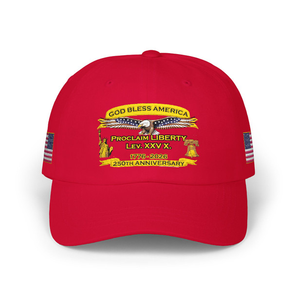 God Bless America 250th Anniversary Liberty Hat - Embroidered Baseball Cap