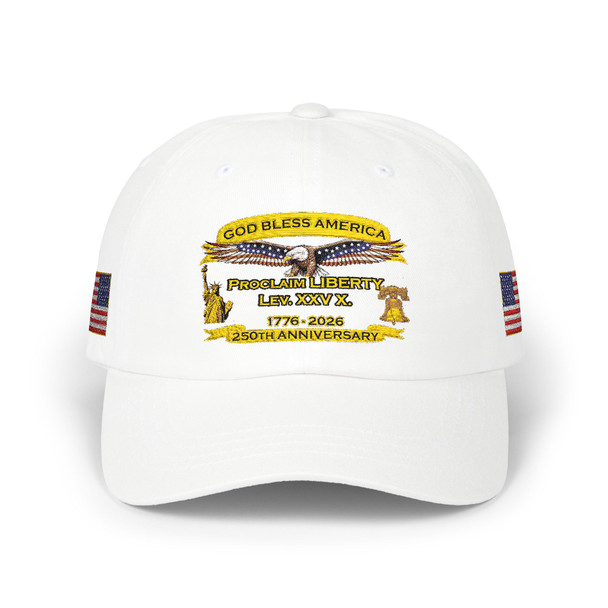 God Bless America 250th Anniversary Embroidered Baseball Cap