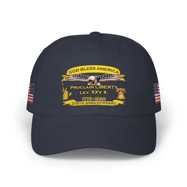 God Bless America 250th Anniversary Embroidered Baseball Cap