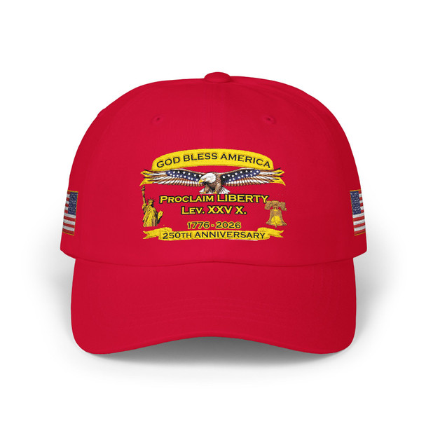 God Bless America 250th Anniversary Embroidered Baseball Cap