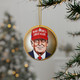 Patriotic Political Ceramic Ornament — MAGA Hat & Trump Name Double-Sided