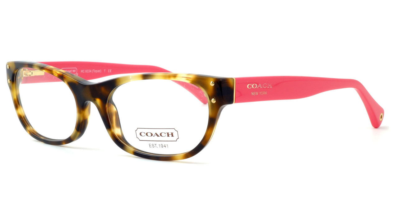 coach eyeglasses tortoise pink