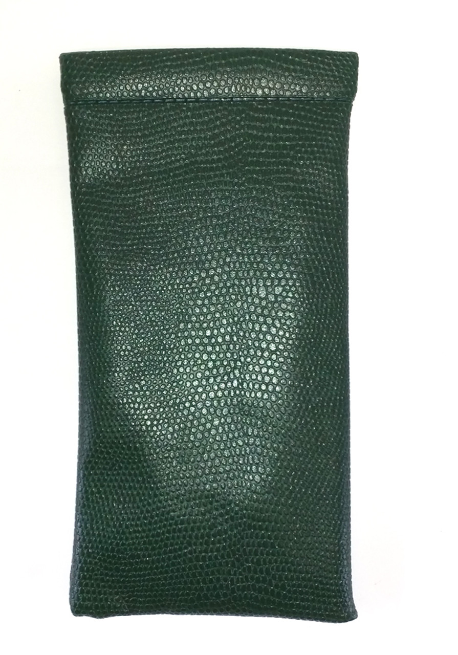 Spring Top Eyeglass Case, Snap Closure Snakeskin Colors Designer