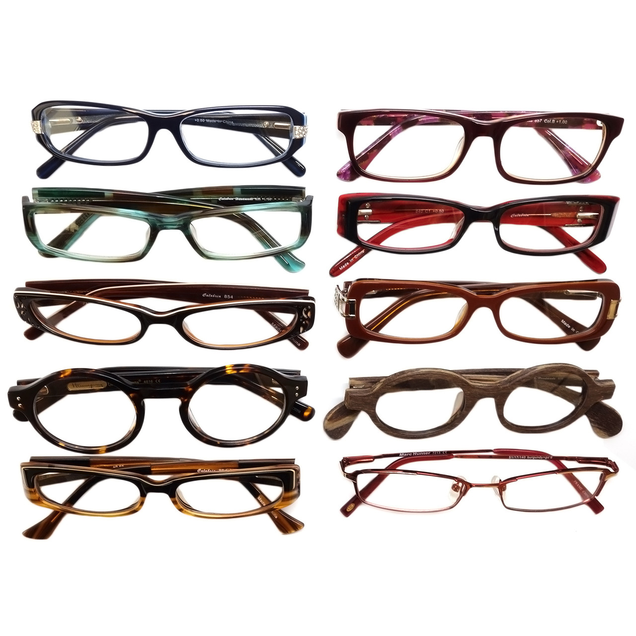 Ladies Designer Reading Glasses Variety Pack :: PLATINUM - Designer ...