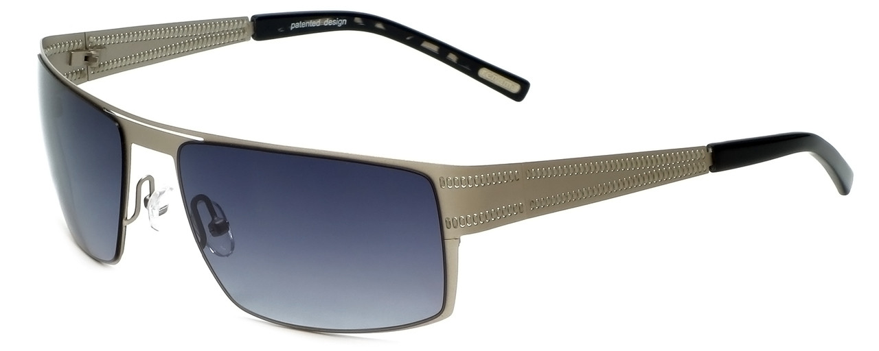 Grey Marble Square Blue Sunglasses With Silver Grey Lens 56mm