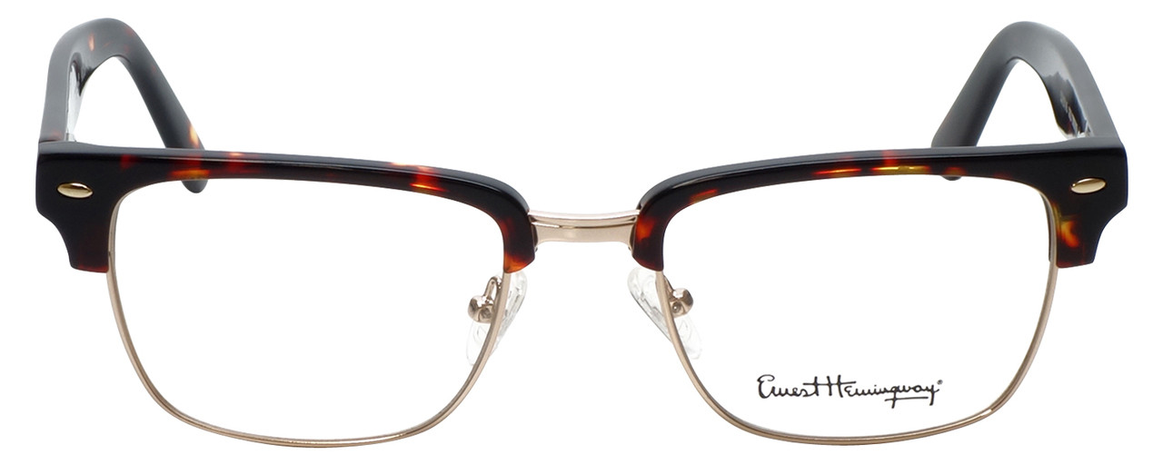 Ernest Hemingway Designer Eyeglasses H4828 In Gold Tortoise 53mm Custom Left And Right Lens 