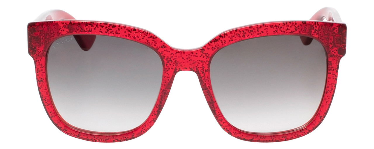 Gucci Sunglasses Red Crystal Glitter/Non-Polarized Grey 