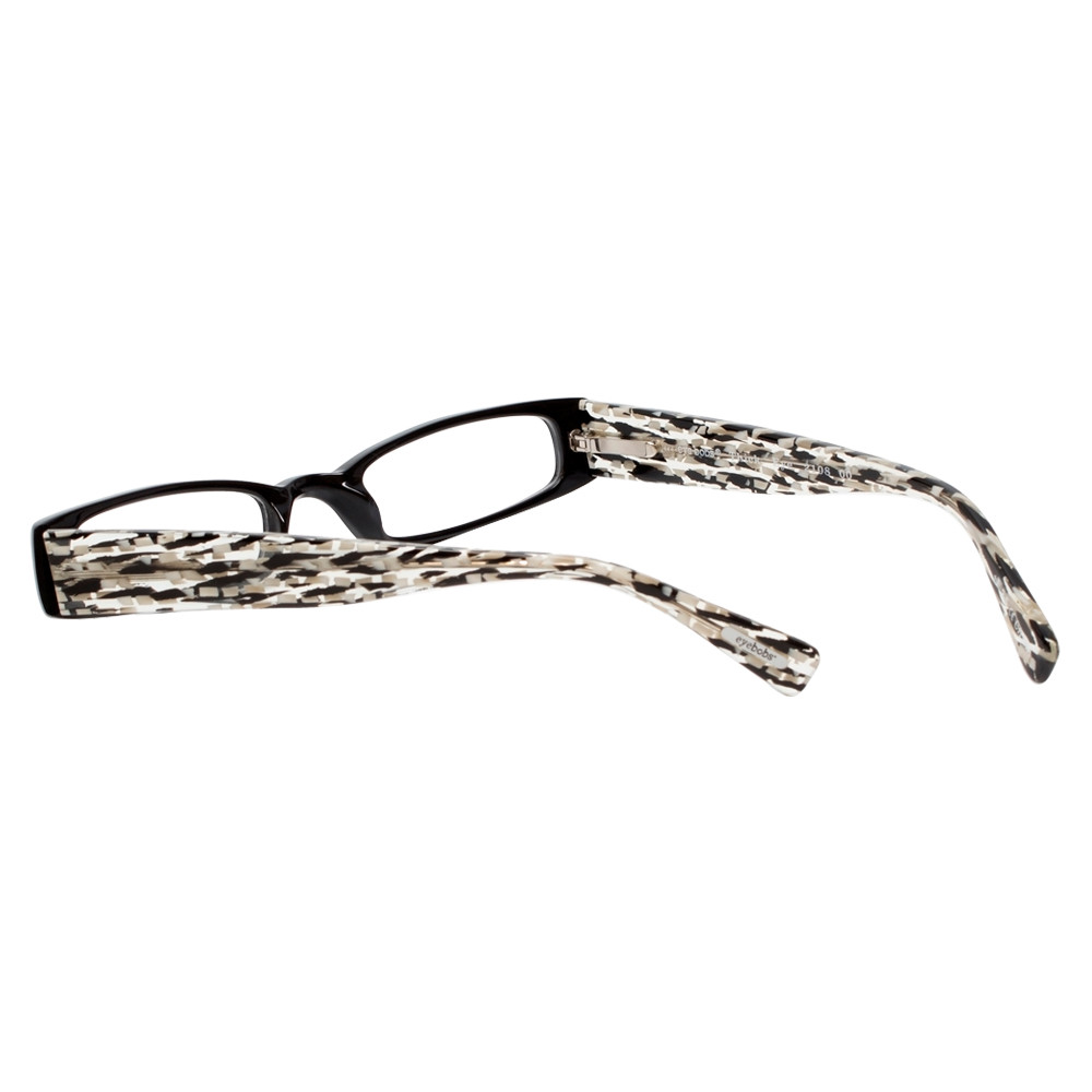EyeBobs Think Eye Designer Reading Eye Glasses in Black/White/Clear