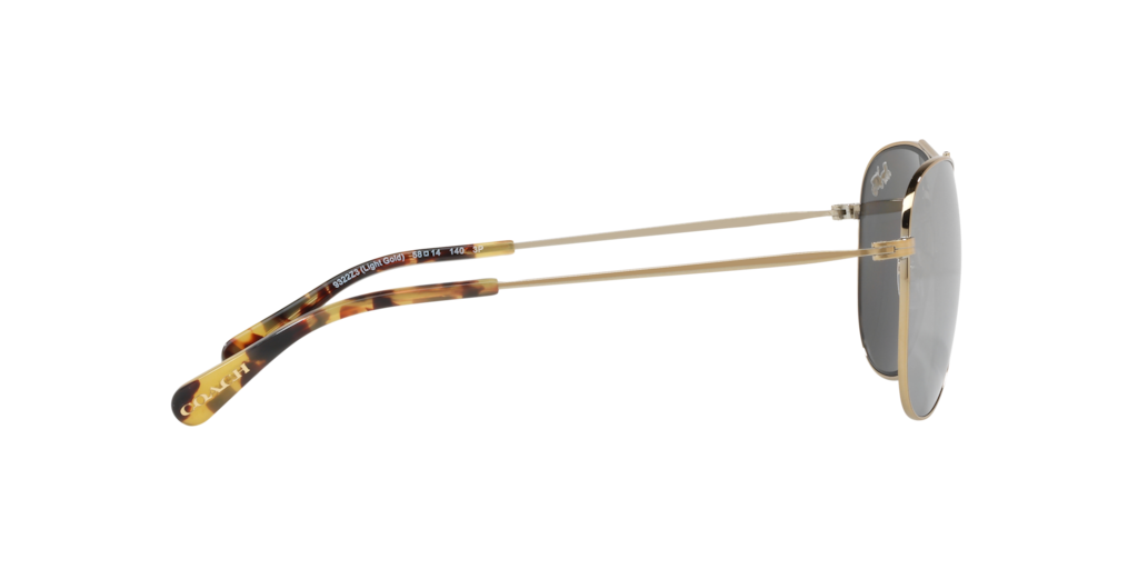 Coach Designer Sunglasses HC7079 with Gold Frames & Gold Mirror Lens