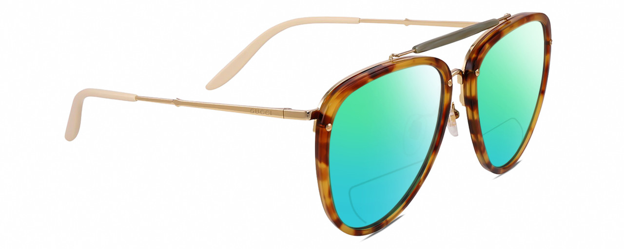 New Authentic Gucci Aviator Sunglasses Tortoise GG0672S Havana Gucci GG0672S Unisex Pilot Glasses in Tortoise Havana Gold  main image 2
