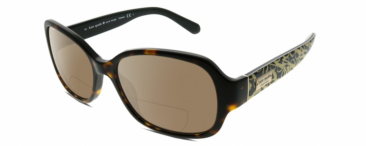 Kate Spade AKIRA Women's Polarized BIFOCAL Sunglasses Brown Tortoise