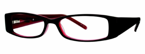 Calabria Viv Designer Eyeglasses 747 in Black-Red :: Progressive