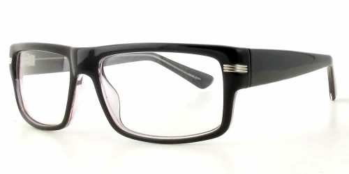 Soho Designer Eyeglasses 109 in Black Crystal :: Rx Bi-Focal